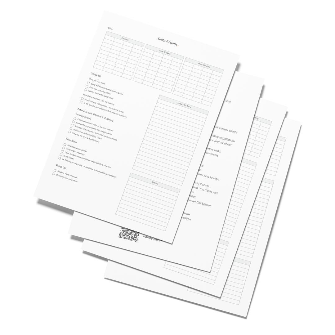 Daily Actions Booklet